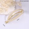 3 Pcs Rhinestone Hair Clips Ponytail Holder Cuff Metal Spring Crystal Hair Barrettes Women Styling Wedding Birthday Party Hair Accessories