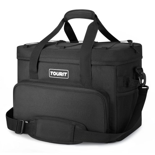 TOURIT Cooler Bag 46-Can Insulated Soft Cooler Portable Cooler Bag 32L Lunch Coolers for Picnic, Beach, Work, Trip, Black