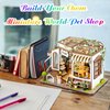 DIY Miniature House Kit,Tiny House Pet Shop with Furniture & LED,DIY Dollhouse Miniature Kit for Adults Teen,Mini House Building kit,3D Wooden Craft Mini Model Kit,Birthday Gifts Home Decor
