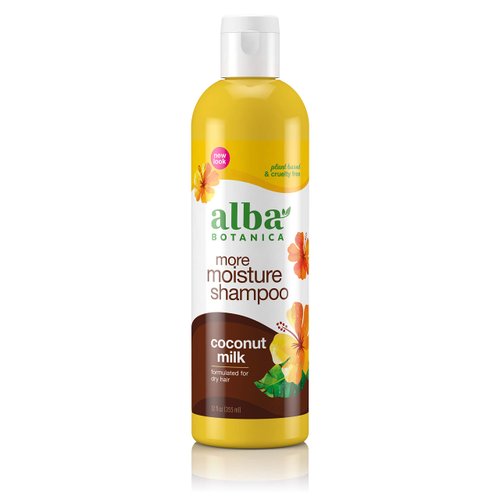 Alba Botanica More Moisture Shampoo, Coconut Milk, 12 Oz
