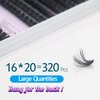 320pcs Fluffy Lash Clusters 60D/80D Mixed Qeelasee Thick Lash Clusters Qeelasee Eyelash Extensions D Curl Wispy Individual DIY Mink Eye Lashes Natural Volume Mix 9-16mm For Beginners