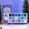 Blue Eyeshadow Palette, Christmas Bright Matte Shimmer Blue Pink Purple Makeup Palette, 18 Colors Highly Pigmented Cool Toned Blue Multichrome Make Up Pallet for Women Christmas Winter Gift, Long Last