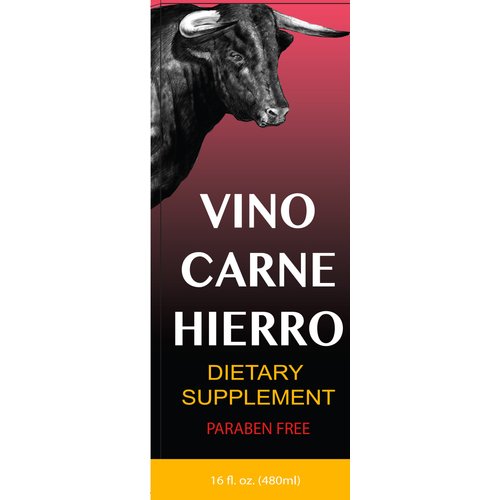 Vino Carne Hierro 16 oz Paraben Free