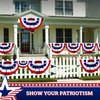 G128 – 2 Pack: USA Pleated Fan Flag, 3x6 Feet American USA Bunting Decoration Flags PRINTED Patriotic Stars & Stripes with Canvas Header and Brass Grommets