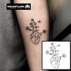 INKARTLINK Semi Permanent Tattoos, Tattoos for Women, Holiday Tattoos, Party Favors, Lasts 7-15 Days, Waterproof and Non-reflective, Unique Design (Heart-Shaped Flower)