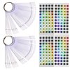 Nail Swatch Sticks with Ring for Nail Color Display Nail Art Supplies Nail Practice Samples (100pcs, transparent)