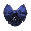 AKOAK 2 Pcs Blue Bowknot Decor Snood Net Barrette Hair Clip Bun Cover