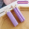 8PCS Volumizing Hair Clips Jumbo Hair Curlers Rollers with Clips Instant Hair Volumizing Clips for Women 3 Sizes Self Grip Hair Roller for Long Medium Short Thick Thin Hair(Purple)