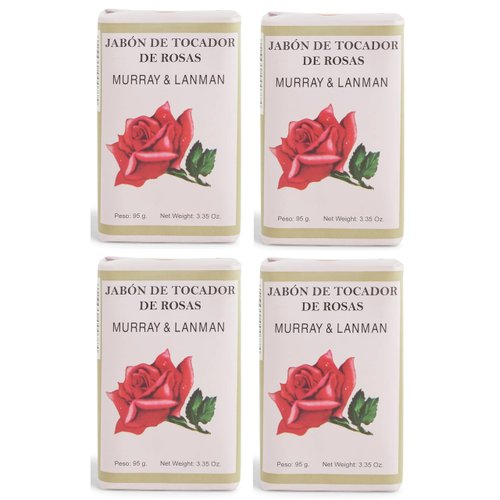 Generic Murray & Lanman Rose Soap Bar - Jabon de Tocador de Rosas 3.35 Oz (Pack of 4)