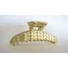 Generic Gold weave texture metal hair claw clip jaw clip for medium fine hair