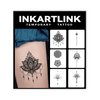 INKARTLINK 6 Sheets Temporary Tattoos, Semi-Permanent Tattoo, Fake tattoos, 1-2 Weeks Tattoo, For the Mature and Elegant Women, Mandala Flower Tattoos Temporary.