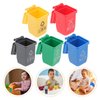 Toyvian 1/12 Scale Miniature Dollhouse Trash Bin, Mini Trash Can, Dollhouse Pretend Play Decoration Accessory Furniture Model, Cleaning Supplies Tool Dollhouse Decoration Accessories 5 Pieces