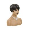 BOBCOO Pixie Cut Wig Short Wigs for Black Women Pixie Black Mixed With Grey Short cut Wigs Pixie Cut Wig for Black Women (Black Mixed With Grey)