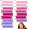 SHEHARUHI 16 PCS Hair Volumizing Roller Clips for Women - Root Clips for Fluffy, Instant Volume (Pink, Purple)