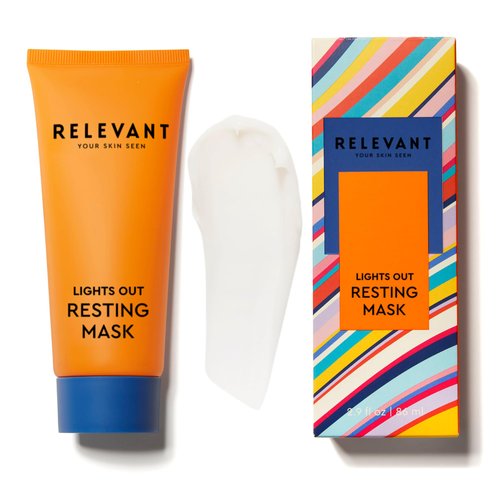 RELEVANT Lights Out Night Cream Face Moisturizer - Overnight Hydrating Face Mask with Squalane, Chamomile - Soften Skin, Fight Acne, Accelerate Renewal (No Rinse Moisturizer Facial Mask)