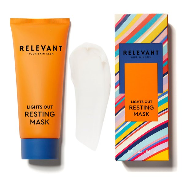 RELEVANT Lights Out Night Cream Face Moisturizer - Overnight Hydrating Face Mask with Squalane, Chamomile - Soften Skin, Fight Acne, Accelerate Renewal (No Rinse Moisturizer Facial Mask)