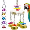 Fejapa Bird Swing Bells Toy with Bell Chewing Hanging Ring Toy Cage Bite for Pet Budgie Parakeet Cockatiel Conure Macaw African Grey Eclectus Cockatoo Finches Lovebird Quaker Parrot Finch Canary