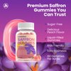 Saffron Gummies for Kids Adults 88.5mg, 15-in-1 Saffron Supplements for Kids, with B6, B12, C, D3, Magnesium Glycinate, Zinc for Nerve, Rest, Focus, Sugar Free, Vegan, Non- GMO, Peach Flavor, 60 Count