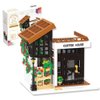 City Cafe Building Toy Set, Modular Coffee Shop Building Blocks Halloween Xmas Gift for Adult, Boy and Girls 14+, 1347pcs Mini Brick with LED (Not Compatible with Lego)