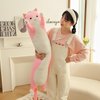 WUYU Lovely Plush Cat Doll Cute Cartoon Soft Stuffed Kitten Pillow Long Throw Sleeping Pillow Doll Toy Gift for Kids Girlfriend Multiple Size (Pink,50cm/19.6in)
