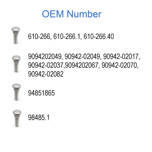Anmxkoo Wheel Studs and Lug Nuts, M12x1.5 Wheel Stud, OEM Number 610-266 90942-02049, Tire Bolts Replacement for Toyota Chevrolet Lexus Scion Pontiac