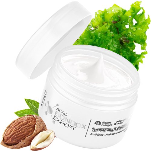 HAIR MASK FOR DAMAGED AFRO BRAZILIAN BONDOX - 2.82 oz Extra Strong Hair Repair Thermal Mask ALL types, especially for Afro 4A 4B 4C - Hair Relaxer with Almond and Shea Oils, Seaweed, Formaldehyde Free