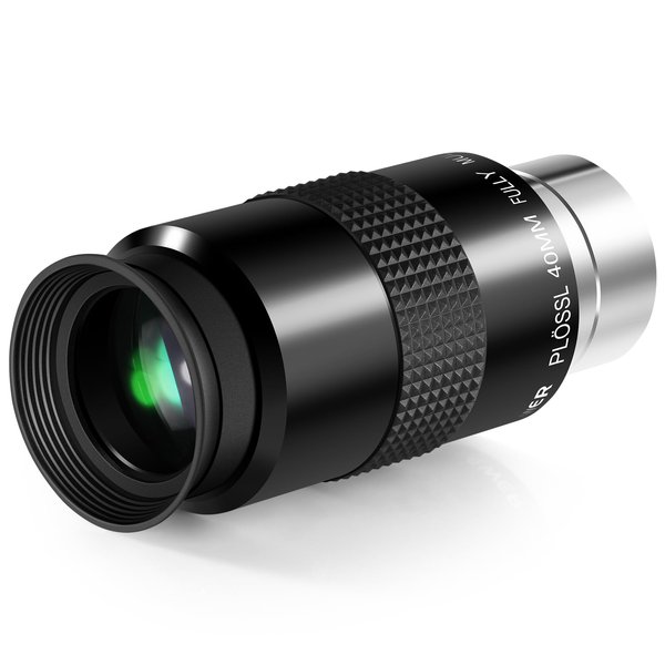 NEEWER 1.25 Inch Plössl Telescope Eyepiece, 48 Degree Wide Apparent Field Lens with 40mm Focal, Multiple Coated HD Optical Glass 4 Elements Standard 1.25" Interface for Astronomy Telescope, LS-T19