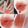 KWOLYKIM 2 Colors Jelly Lipsticks, Glass Water Hydrating Heart Shaped Lipsticks Moisturizing Tinted Lip Balm Long Lasting Lip Pen Beauty Makeup Plumping Gloss Lip Glaze for Women Girls
