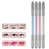 Yimart 4Pcs/set Four Colors Professional Double-headed Permanent Makeup Manual Tattoo Machine Pen Crystal Tattoo Eyebrow Pen