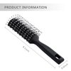 Vented Styling Brush with Ball-Tipped Bristles for Blow Drying Wet, Short, Curly, or Straight Hair for Men and Women (Black)