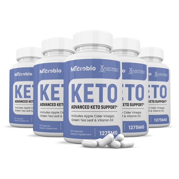 (5 Pack) Microbio Keto ACV Pills 1275MG Keto Support Blend Capsule Alternative to Keto ACV Gummies Formulated with Apple Cider Vinegar Extra Virgin Olive Oil Powder Green Tea Leaf 300 Capsules