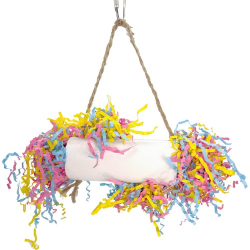 Mandarin Bird Toys by M&M 1105 Foraging Shred Tube - Handcrafted Foraging Blast, Straightforward Aviary Fun, Easy for Birds to Grab