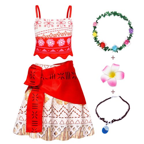 WonderBabe Girls Ocean Adventure Outfit Fashion for Pretend Play Dress Princess Dress Up Birthday Party Outfits Halloween Costume size 2-3T