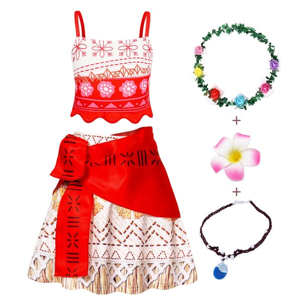 WonderBabe Girls Ocean Adventure Outfit Fashion for Pretend Play Dress Princess Dress Up Birthday Party Outfits Halloween Costume size 2-3T