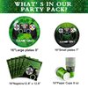 WERNNSAI Video Game Party Tableware Set - Gaming Party Supplies for Boys Birthday Disposable Paper Luncheon Dinner Dessert Plates Cups and Napkins Party Favors Serves 16 Guests 64 PCS