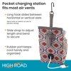 High Road DriverPockets Car Phone Holder Air Vent Pouch and Front Seat Organizer with 3 Pockets, Hanging Hooks and Charging Port