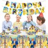 Beauty and The Beast Party Decorations(Serves 20), Princess Belle Birthday Party Tableware with Banner, Tablecloth, 20 Disposable 7" Paper Plates with Napkins for Kids Fans Birthday Party Decorations