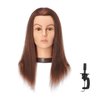 Hairlink 20-22'' Mannequin Head With Human Hair Styling Training Head Dolls for Cosmetology Manikin Maniquins Practice Head with Stand (9926LB0414H)