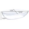 PLASTICPRO Disposable Oval Serving Bowls, Party Snack or Salad Bowl, 32-Ounce, Plastic Crystal Clear Pack of 4