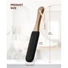 BEZOX Foot Pumice Stone Pedicure File(1 PCS) - Wooden Handle Foot File Callus Remover for Smoother Feet and Hands - Foot Scrubber, Heel Sander and Dead Skin Scraper - Black