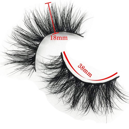 GOO GOO Mink Lashes, 18mm Natural False Eyelashes 3D Layered Effect Real Siberian Mink Fur Fake Eyelashes Hand Made Strips Eyelashes Reusable Make Up 1 Pair Natural Lashes