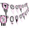 Pajama Glam Slumber Party Banner - Slumber Party Supplies - Slumber Party Decorations - Glamour Girl Happy Birthday Banner Pennant