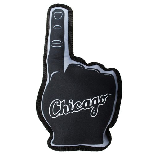 MLB Chicago White Sox #1 Fan Toy. Best Sports Dog Toy with Double Stitched Trim and Tough Nylon Material Filled with Chewable Polyfil and Inner Squeaker