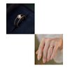 ANYILVTULI Gold Ring Open Ring for Women (pearl)
