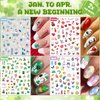 IDDFEVE 12 Months All Holiday Nail Stickers, 24 Sheets Seasonal Variety Pack 2 Pcs Per Month DIY Nail Art, Self-Adhesive Pegatinas Uñas for a Year of Halloween Christmas Thanksgiving&Valentine’s Day