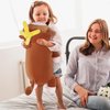 Achwishap Banana Monkey Plush Pillow,Monkey Stuffed Animal Plush Toy,Cute Plushie Banana Monkey Kawaii Pillow,Lovely Monkey Hugging Pillow Gifts for Kids Adults(20”Brown)
