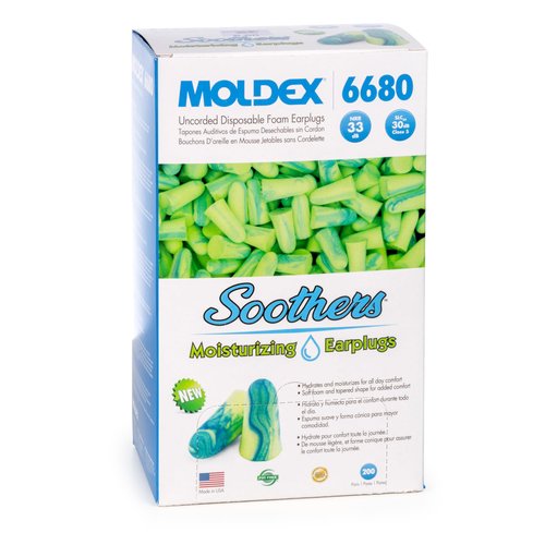 Moldex Soothers™ Moisturizing Foam Earplugs 6680, NRR 33 dB