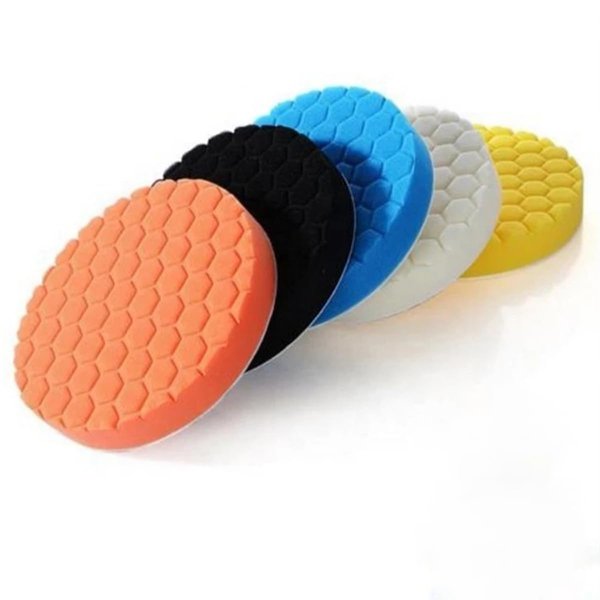 Polishing Pads, 5 Pieces 7 Inch Foam Pads, Car Buffer Polisher Compound, Polish & Wax, Bowling Ball Polishing Pads for 7 Inch 178mm Back Sheet Composite Polishing Foam Pads Cutting Polishing Pads