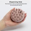 BTYMS Hair Scalp Scrubber Shampoo Brush with Dispenser, Silicone Head Scrubber Scalp Massager Hair Washing Brush Exfoliating Brush for Dandruff Removal