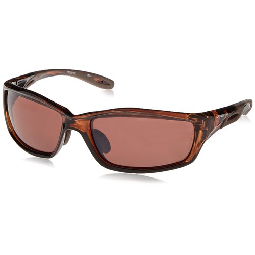 Crossfire 21126 Infinity Premium Safety Glasses, HD Brown Polarized Lens - Crystal Brown Frame, Regular